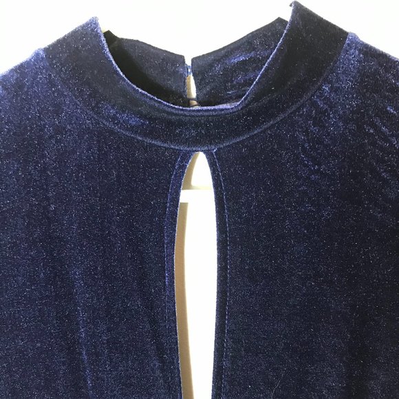 Gorgeous Navy Blue Velvet Romper - Picture 13 of 13